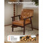 Chaise d'appoint Mid-Century moderne avec support ergonomique et structure en bois durable