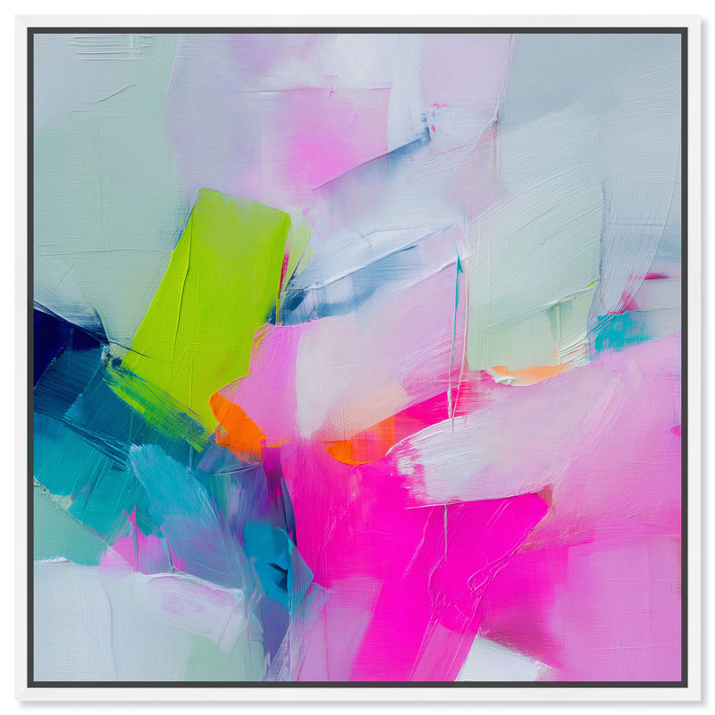 Décoration murale pastel Neon Cloudscape II par Art Remedy, H 17 po x l 17 po, Cadre blanc
