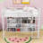 Jamor Wood Loft Bed with Shelves and Built-in Ladder-704846536-704846539
