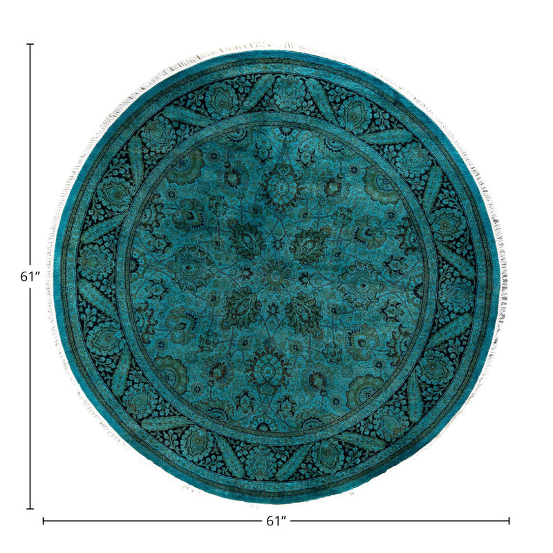Tapis bleu 5 pi 1 po Constande One-of-a-Kind