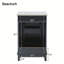 Petit meuble-lavabo moderne de 20 pouces avec lavabo en céramique - 20 * 14,5 * 33,3 pouces, rangement spacieux, 1 porte à fermeture douce-988612079