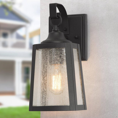 Kagan Modern Black 1 - Light Outdoor Wall Lantern
