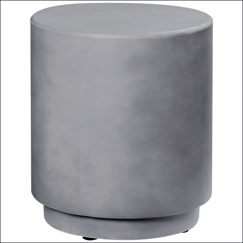 Lightweight Accent Table With Concrete Finish