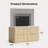 Elaren Faux Travertine 5 Drawers Dresser 52" Wide Modern Wood Chest For Bedroom Living Room