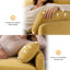 Fauteuil canapé minimaliste surdimensionné Arden en chenille avec assise large et profonde et soutien rembourré-135783976