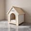 Niche pour chien d'intérieur en cèdre massif avec coussin souple pour petits chiens et chats