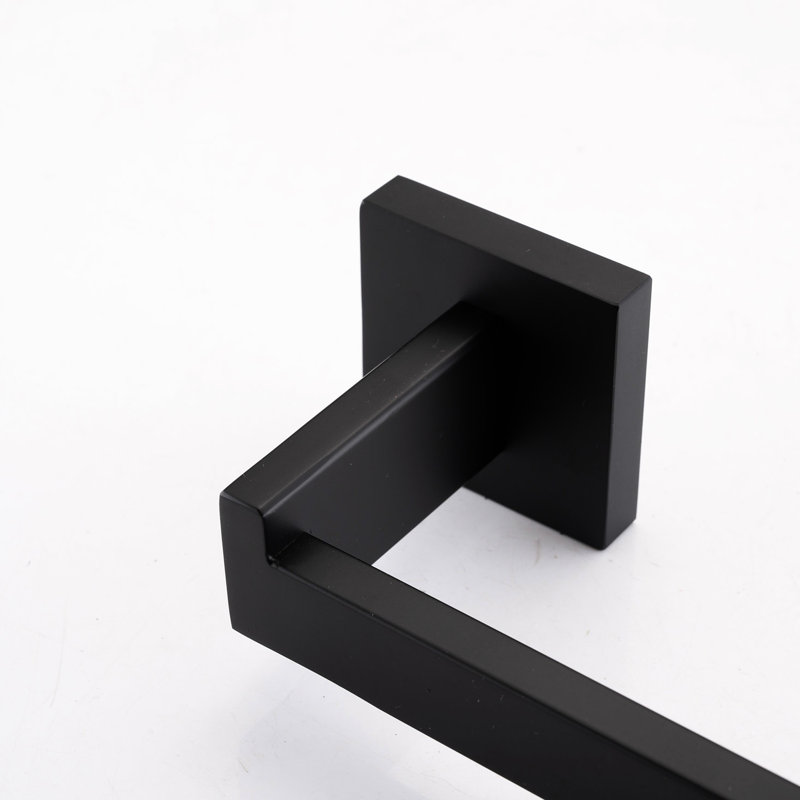 Matte Black Bathroom Hardware Collection - 4 Pieces, 304 Stainless Steel, Scratch-, Modern Design, Effortless Installation For Multiple Areas 4 In Rust-, Design Bathroom, Toilet, Kitchen, Living Room