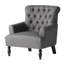 Fauteuil club en tissu gris foncé de 33,32 po Profondeur, 33,61 po de largeur, 36,3 po de hauteur, sophistiqué, large, haut, poids de 40,3 lb