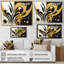Kinnidy Yin Yang en or et noir - reproduction sur toile-87333012-87333014