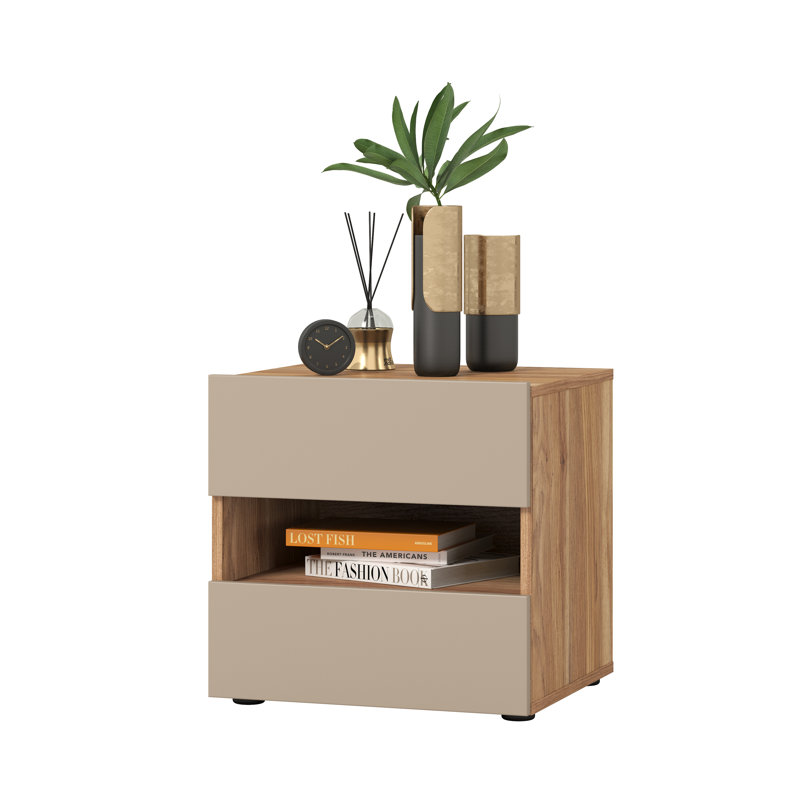 Piehl Manufactured Wood Bedside Table