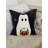 Halloween Ghost With Pumpkin Bucket Throw Pillow