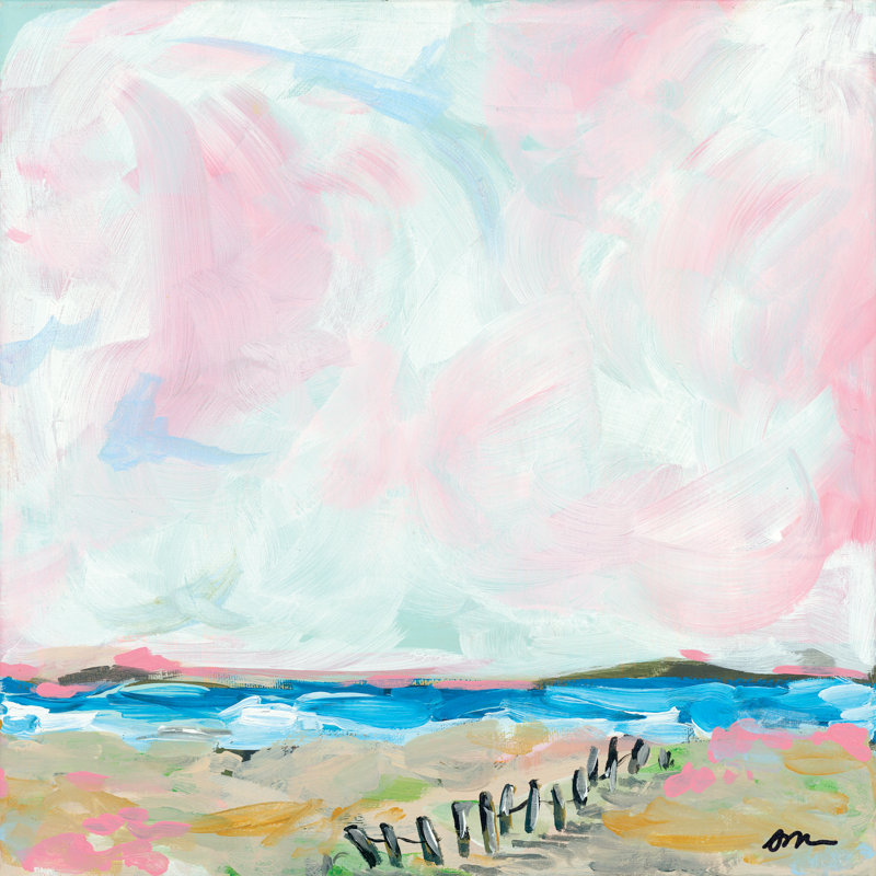 «Beach Days» par Jessica Mingo - impression, L 20 po x H 20 po, Non, Toile tendue