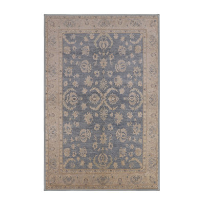 Tapis bleu / beige Jhirayr