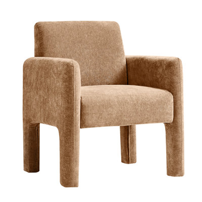 Natalie 26"W Modern Upholstered Fully Assemble Dining Chair With Solid Wood Legs