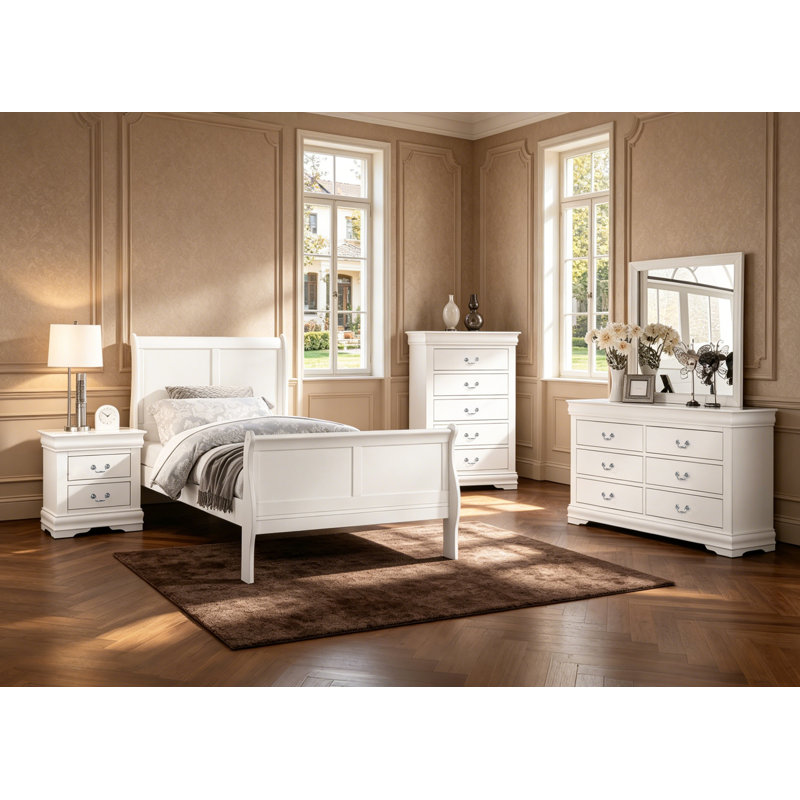 5 Piece Gillett, Twin, White