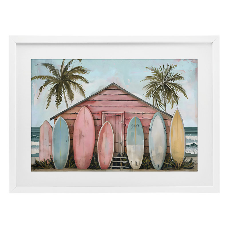 «Pastel Boards Against Cabin», reproduction sous verre encadrée, design par LSR Design Studio, H 17 po x l 23 po