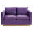 Berengarius 55" Velvet Loveseat, Mid-Century Modern Sofa for Living Room or Office, Gold Base, No Assembly-1477945201