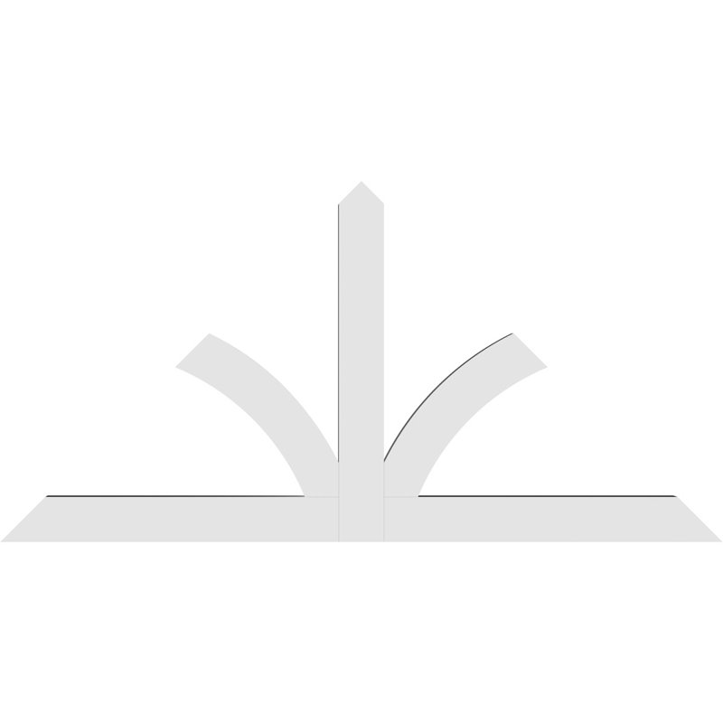 Support pour pignon en PVC de qualité architecturale Richland, H 48 po x l 96 po (pas: 12/12), P 4 po x F 6 po