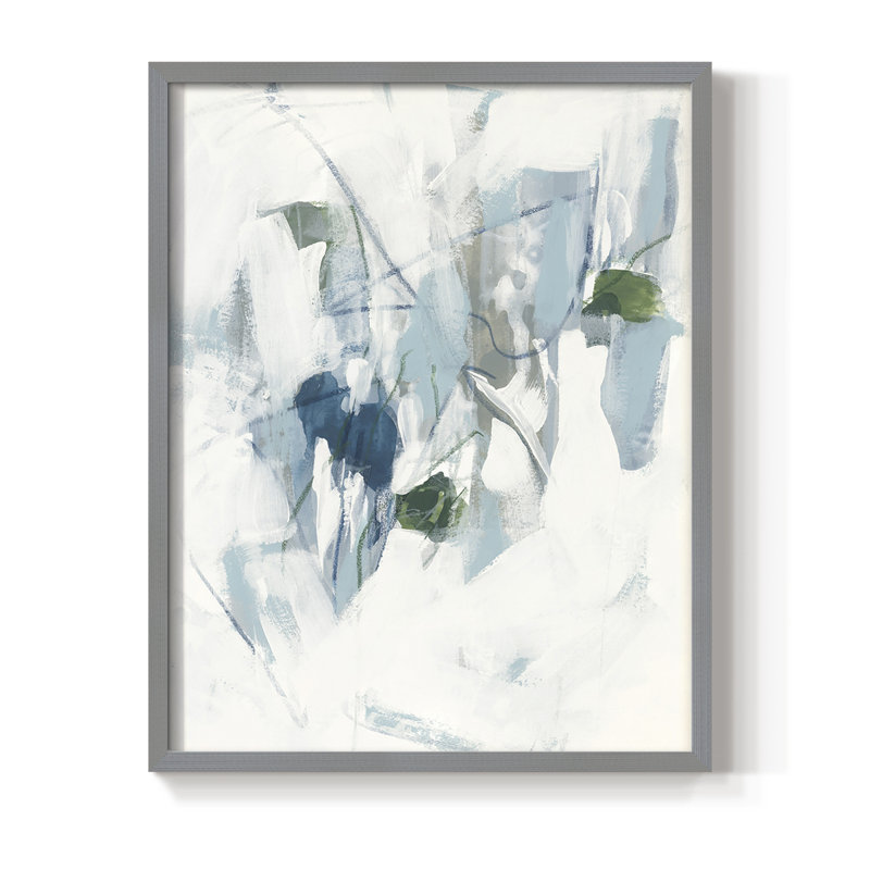Ice Cavern II, reproduction encadrée - bois massif, Gris, H 10 po x l 8 po