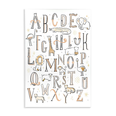 Abdualeem Nursery Animal Alphabet Chart Soft Art