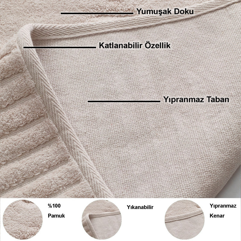 Ensemble de tapis de bain (2 pièces), Vison, L 27,2 po x l 39,4 po