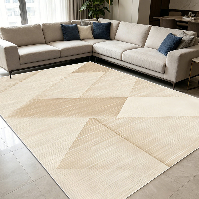 1PC Geometric Neutral Beige Chevron Woven Pattern area rugs for Living Room, Soft and Comfortable, Suitable for all seasons, easy-to-maintain, machine washable Indoor floor mat, Under Table Farmhouse suitable for dining room, bedroom, entryway, home