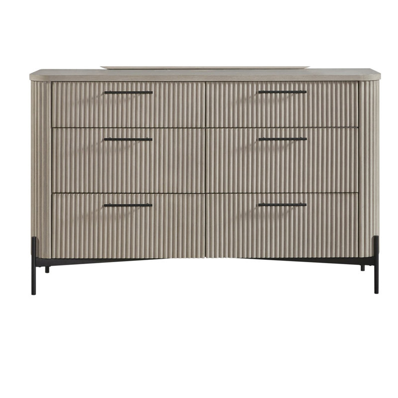 6-Drawer Dresser For Bedroom, Taupe