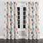 Rideaux abstraits - Rideau à œillets formes chaudes orange - 1 panneau-702324888-702324891