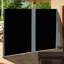Auvent de terrasse double rétractable 20 '- Tissu protégé et structure en acier à retrait automatique, mur cubique noir - Sun automatique