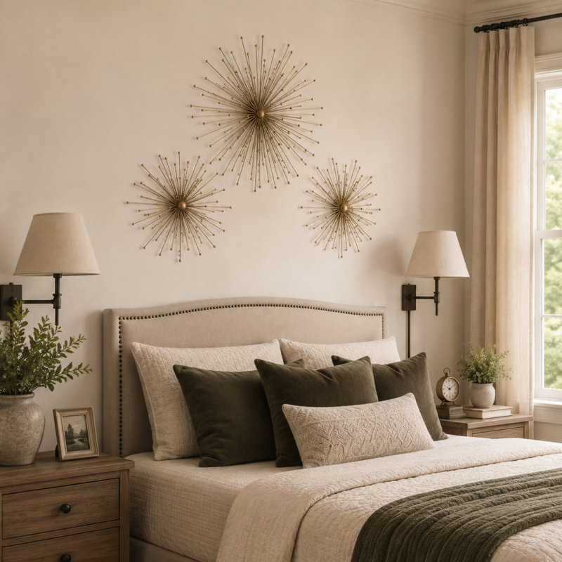 Metal 3D Starburst Gold Wall Decor Set