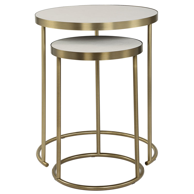 Ruvi White Nesting Tables