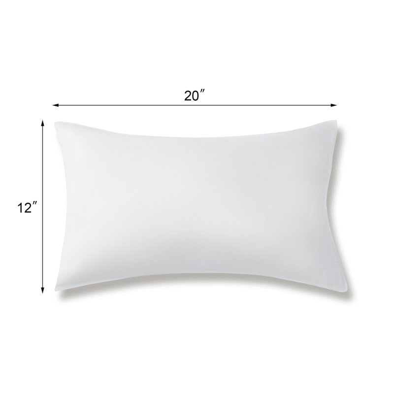 20" x 12" Rectangular Polyester Pillow Insert For Living Room And Bedroom