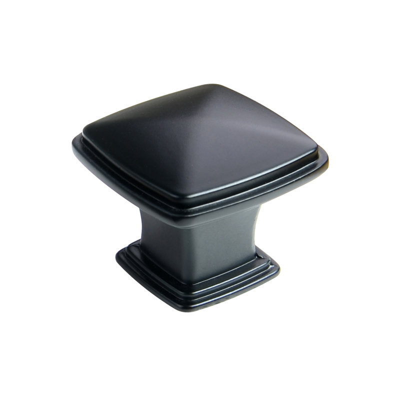 1 3/16" Length Square Knob Multipack, Flat Black