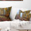 Raising Sun in Fall Forest Panorama - Coussin décoratif imprimé forêt