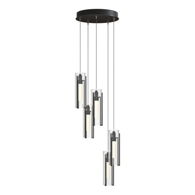 Luminaire suspendu cylindrique à 5 lumières Exos