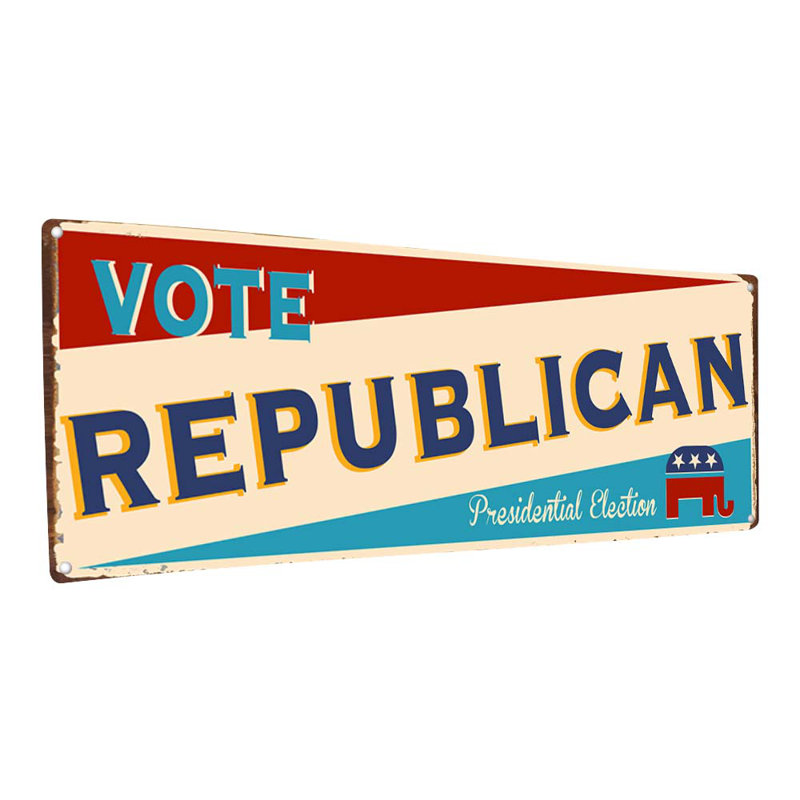 Vote Republican Metal Sign