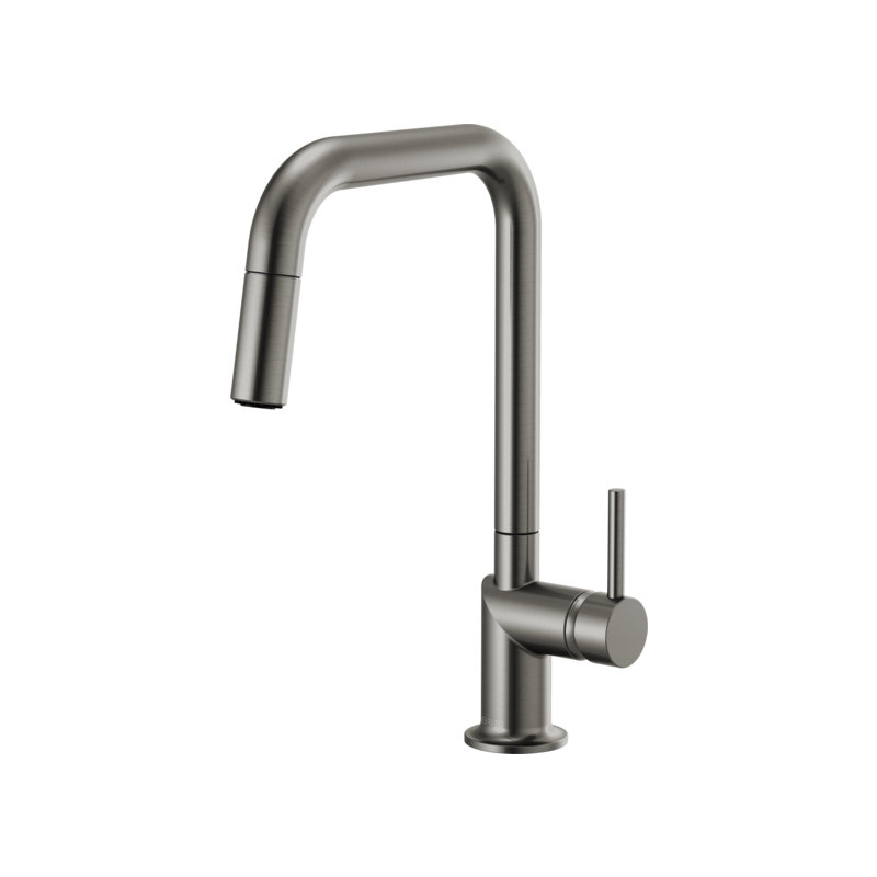 Odin® Pull-Down Faucet with Square Spout, Luxe Steel, Lever