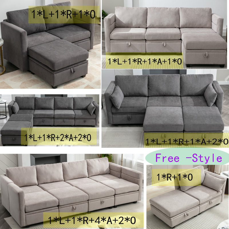 Toxi Upholstered  Armless Side Chair, Light Gray 100% Polyester