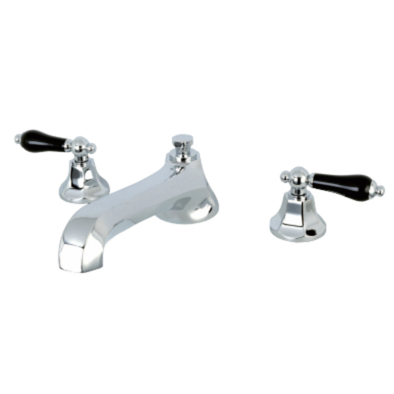 Kingston Brass Duchess Two-Handle 3-Hole Deck Mount Roman Tub Faucet, Polished Chrome