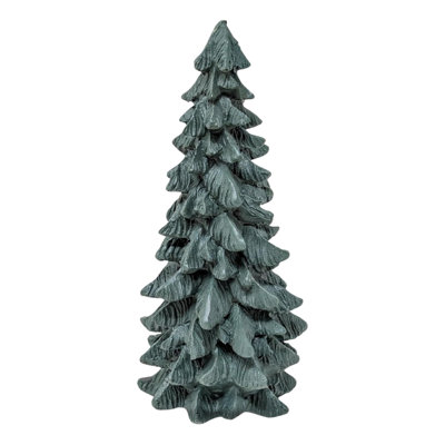 Figurine en résine de style rustique à motif de pin et d'épinette de 8 pouces en résine rustique