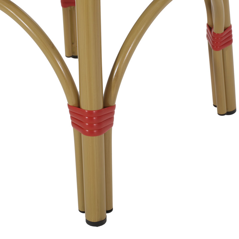 Tabouret de bar 29,5 pouces Ganey, Rouge / blanc