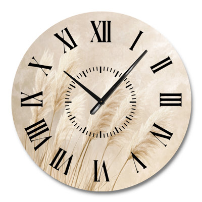 Horloge murale en métal Soft Pampas Breeze - Boho