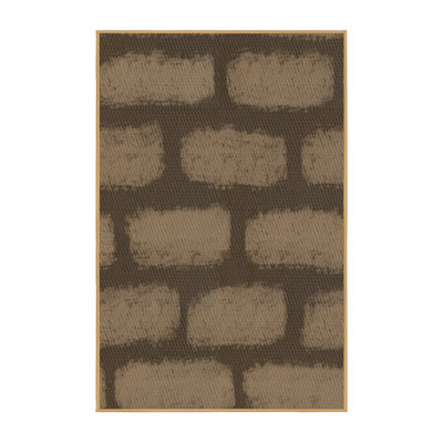 Tapis abstrait vert foncé / brun