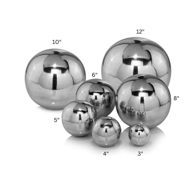 Arber Abstract Figurines & Sculptures, 12" H x 12" W x 12" D, Silver