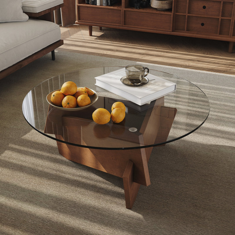 Table basse ronde moderne pour le salon - table de bout Mid Century