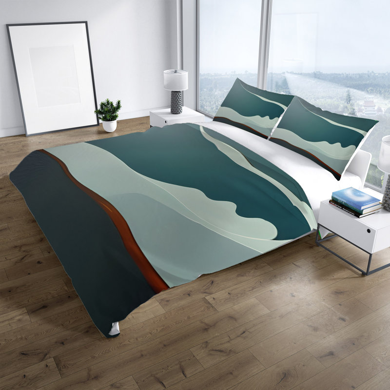 Abstract Duvet Cover, King Duvet Cover + 2 King Shams
