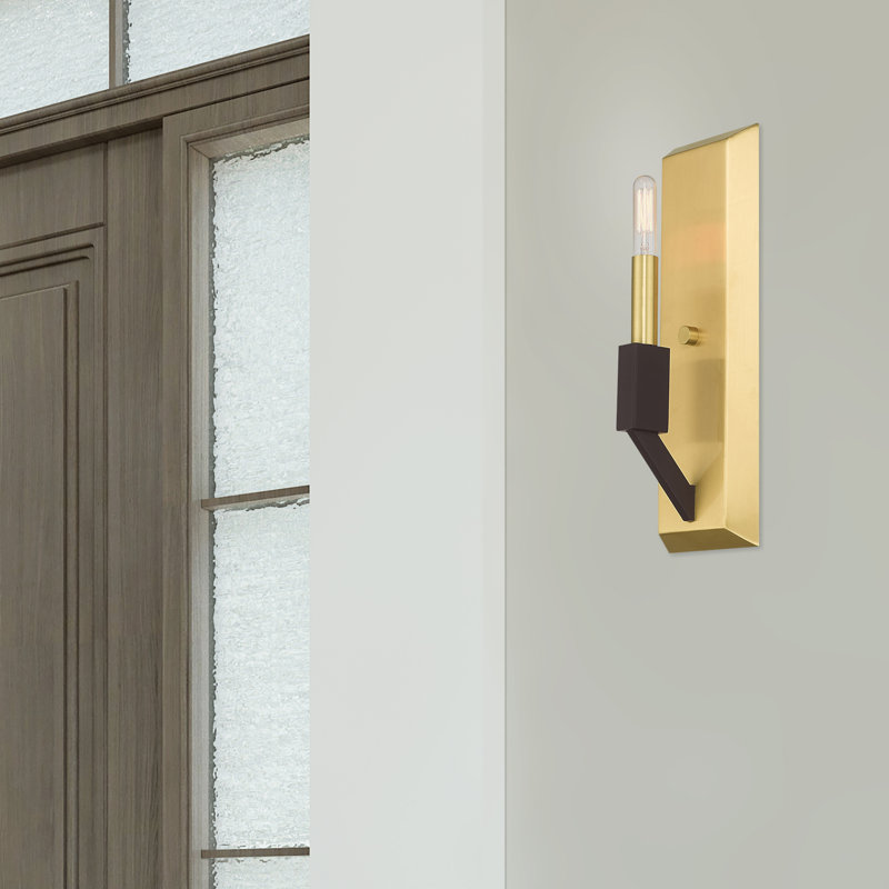Avangaline Flush Mounted Sconce, Satin Brass/Bronze