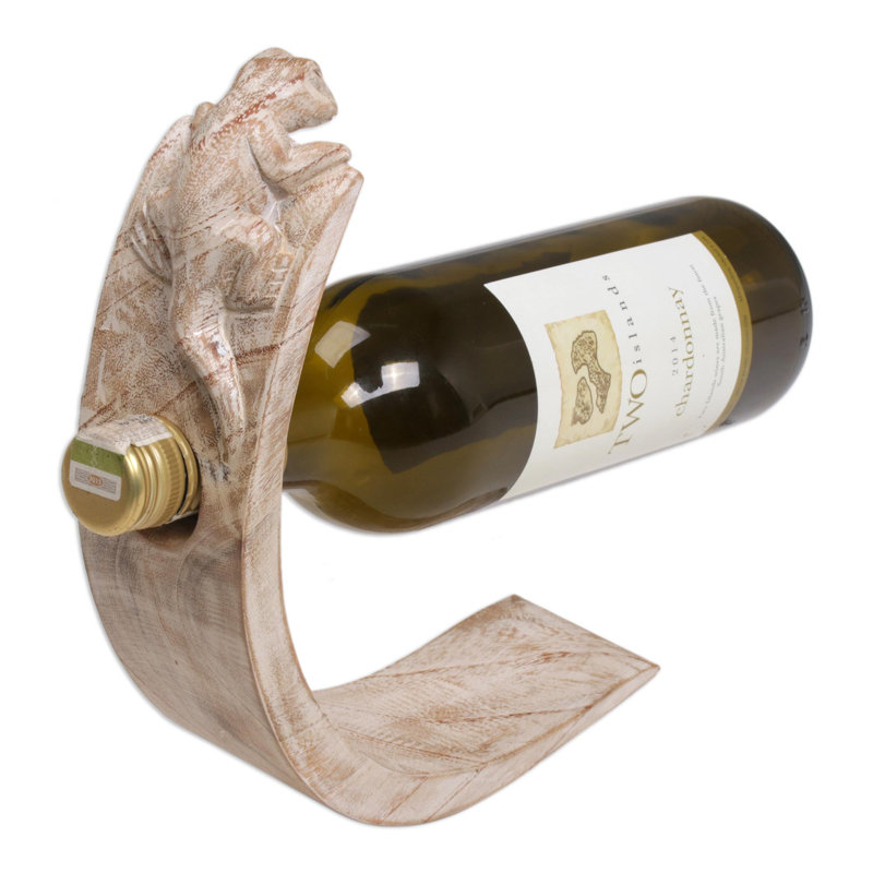 Porte-bouteilles en bois Belfair Peeking Gecko