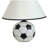 12" Tall Ceramic Table Lamp, Soccer Shaped, Linen Shade