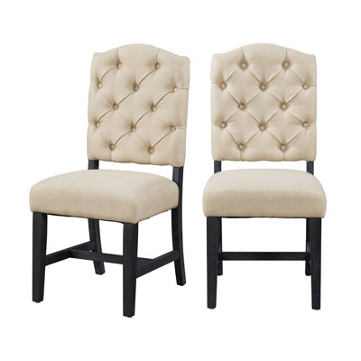 Modern Retro Dining Chair Set - High-Density Foam Seats with Button Tufted Back for Dining Room(Set of 2/4)